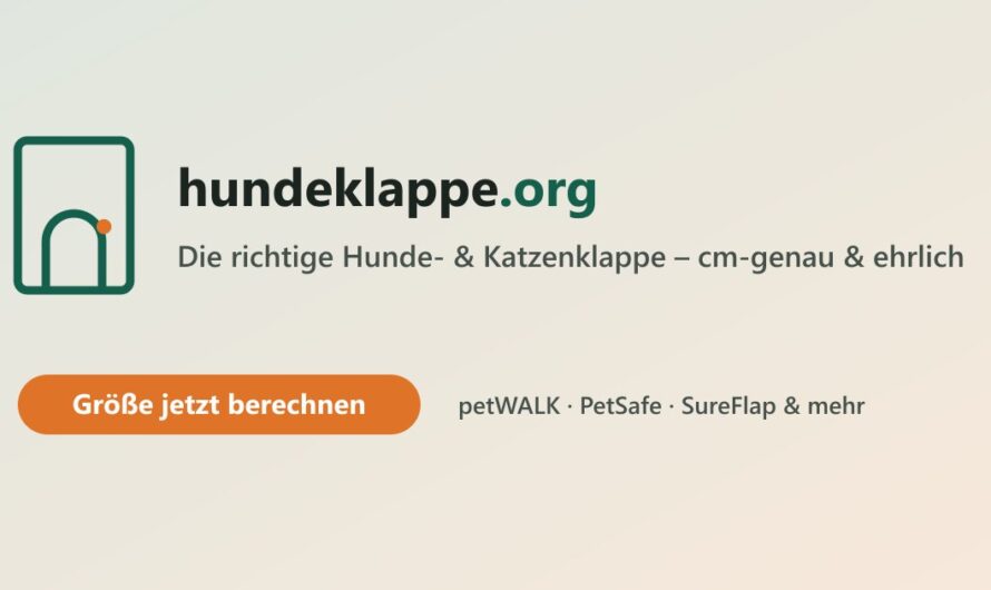 Kostenloser Rechner findet die richtige Hundeklappen-Größe